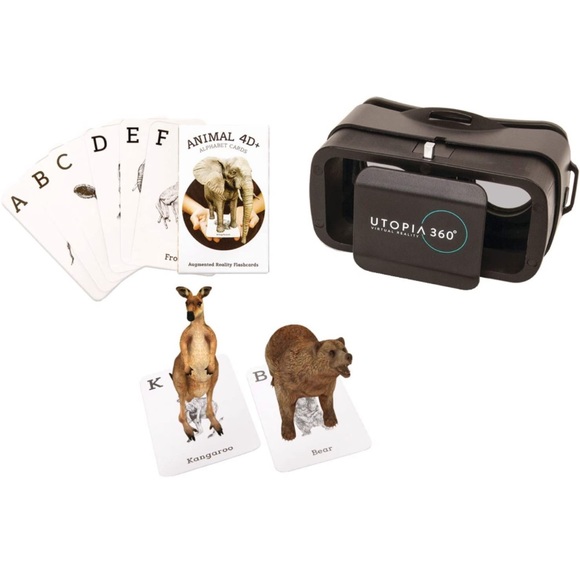 4D+ Augmented Reality Flashcards & VR Headset Animal Zoo Stem Based Education - Picture 2 of 7